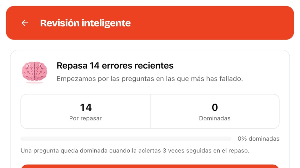 Revisión inteligente de tus errores