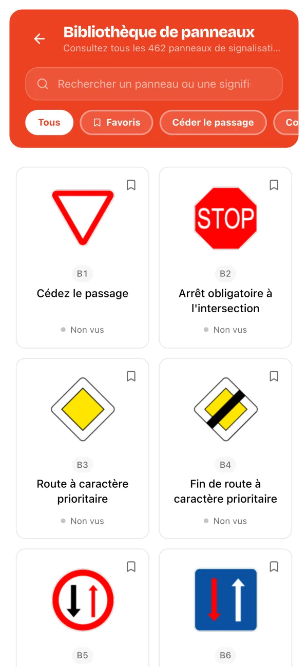 Panneaux de signalisation