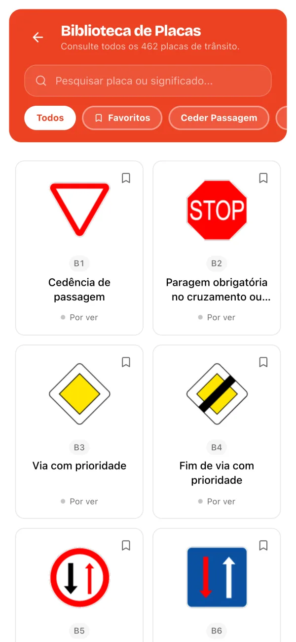 Placas de Trânsito
